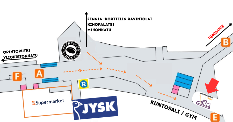 Suutarimestari Ville kartta Keskusta