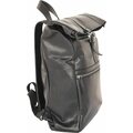 NK1917 Fold-top leather backpack Black