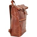 NK1917 Fold-top leather backpack Pruun