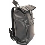 NK1917 Fold-top nahkareppu Musta