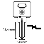Silca Martela -key for office cabinet OJ7R