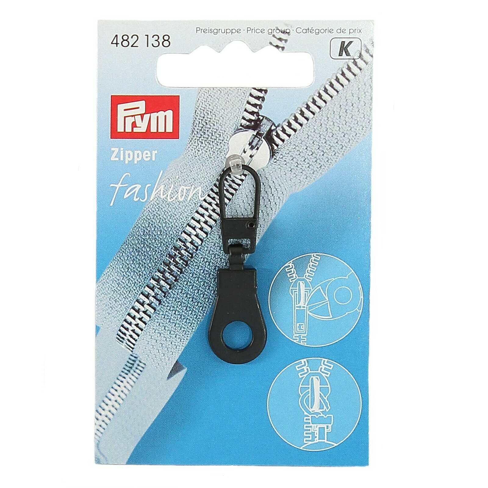 Prym zipper fashion, Round Black