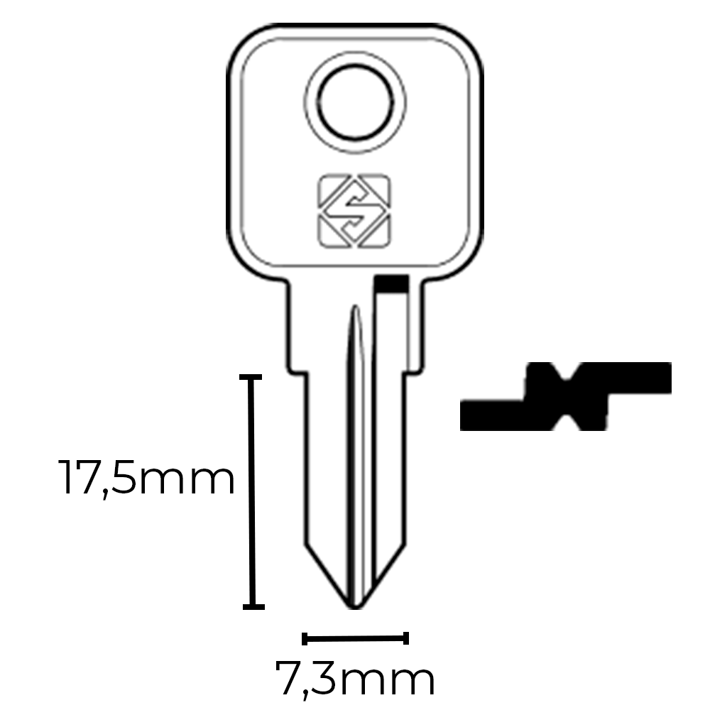 Silca Martela -key for office cabinet MLM1