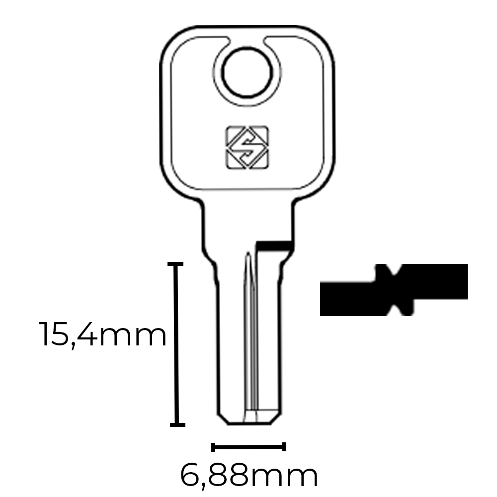Silca Martela -key for office cabinet MLM9