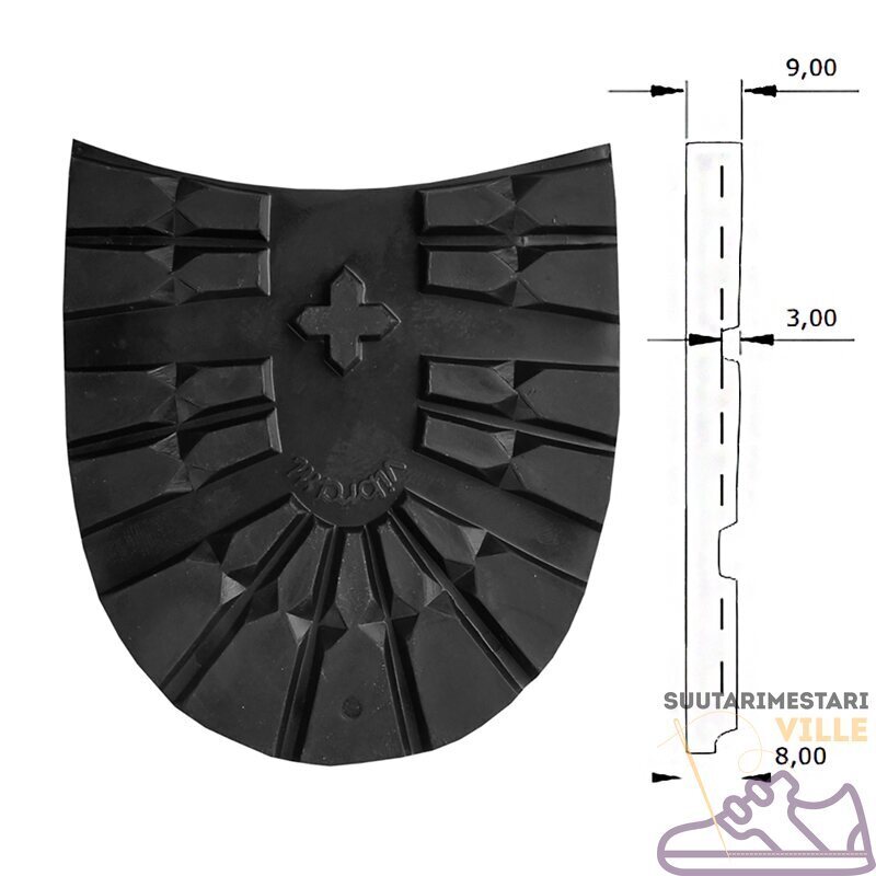 Korkolappujen vaihto Vibram Roccia 9mm
