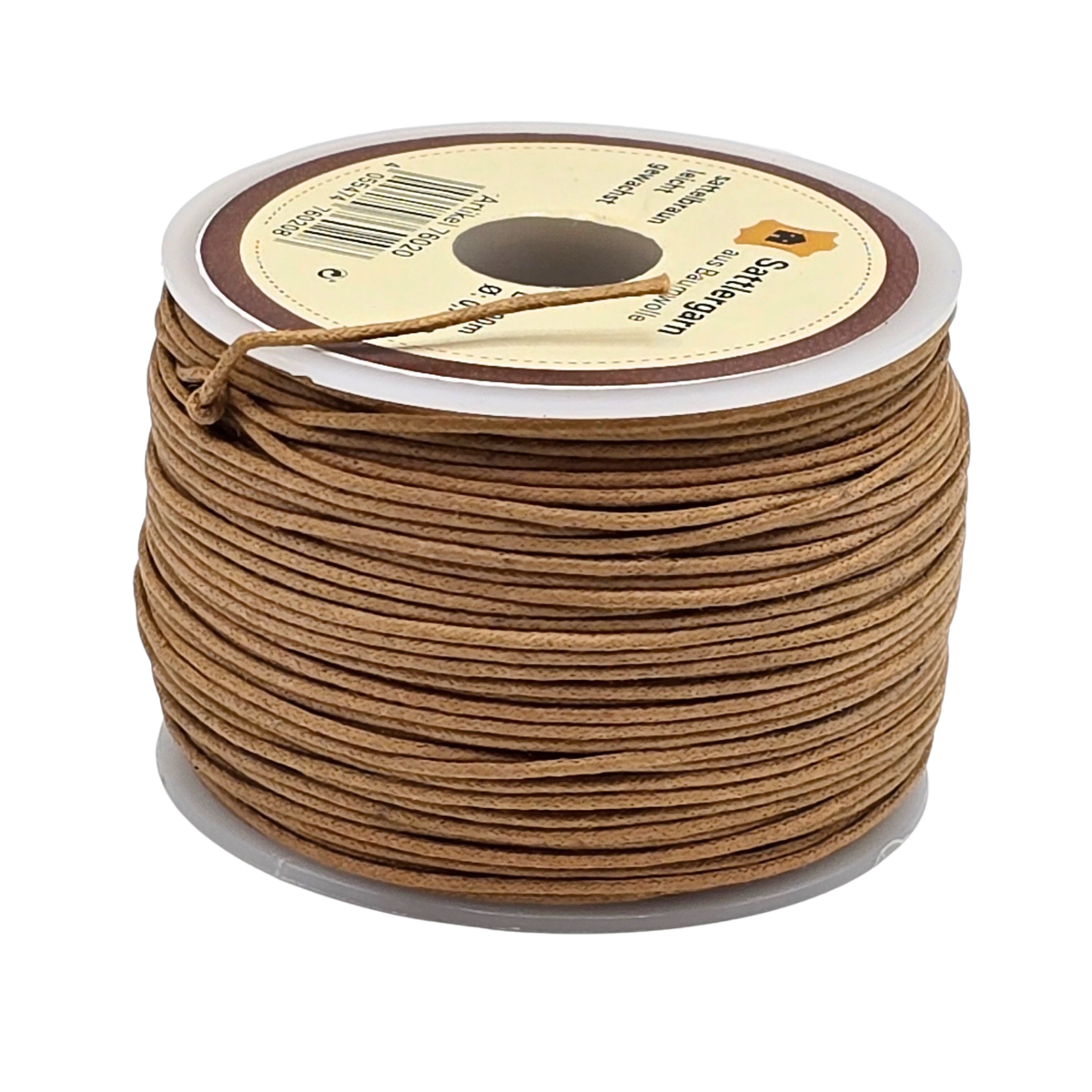 Lederhaus Waxed Cotton thread 0,70mm/100m Satulanruskea