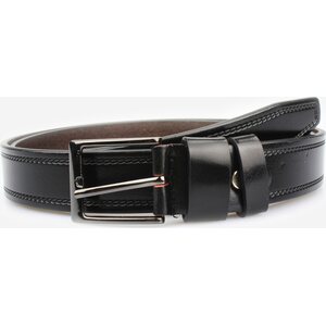 Finna black leather belt, 40mm