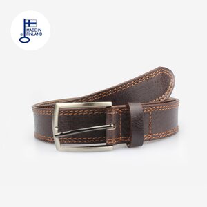 Finna Mörkbrun leather belt 30mm