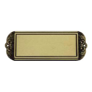 Huva Messinkikyltti 195 x 70mm (K5)