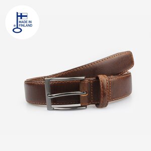 Finna Mørkebrun leather belt 30mm