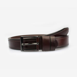 Finna svart leather belt, 40mm