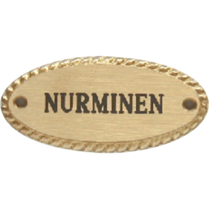 Kilpipalvelu Messinkikilpi 101×47 mm harjattu