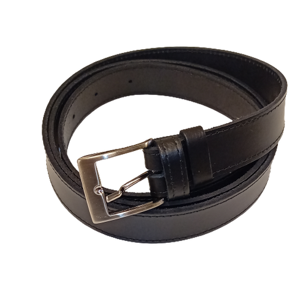 Cavan Fashion long black leatherbelt, 30mm