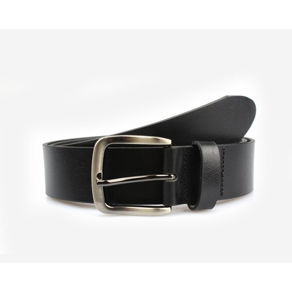 Finna svart leather belt, 40mm