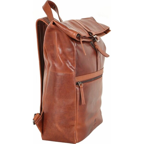 NK1917 Fold-top leather backpack