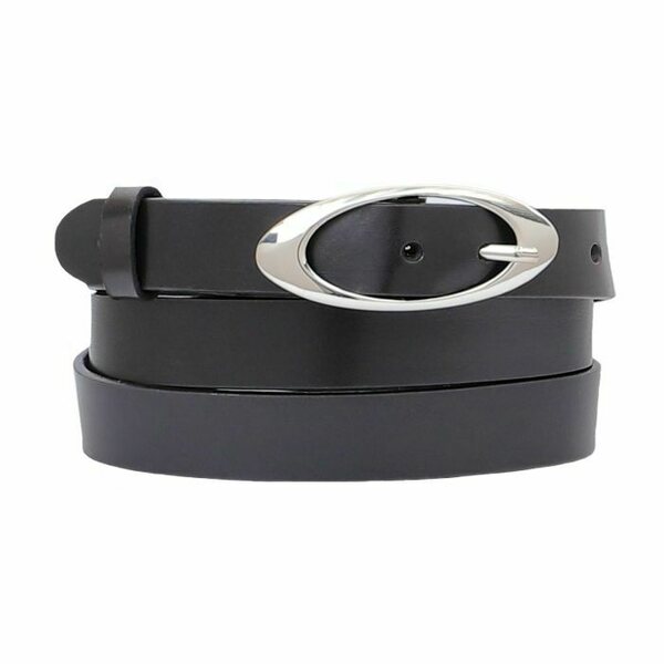 NK1917 Black leather belt 25mm