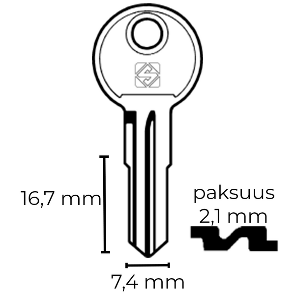 Silca Thule -roof rack key